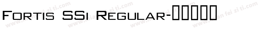 Fortis SSi Regular字体转换